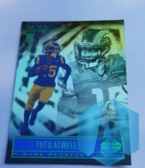 2021 Panini Illusions Tutu Atwell Rookie Emerald Green Parallel #78 Rams